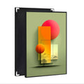Gallery Art Deco Abstract Geometric Glossy Glass Crystal Painting Wall Art Poster Living Room Vertical Hanging Home Decoration
