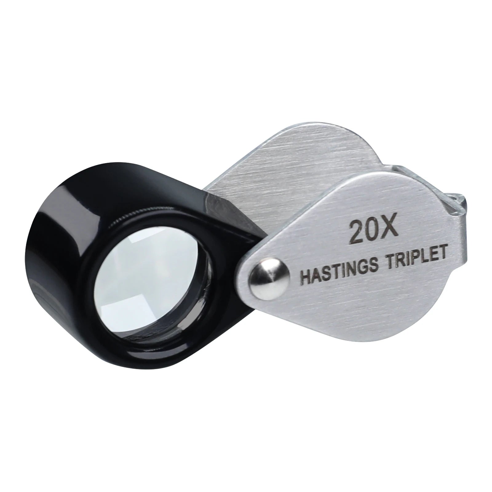 Pocket-size 20x Jewelry Loupe Magnification High-quality W/ Optical Glass Triplet Lens Stainless Body Foldaway Watch Repair