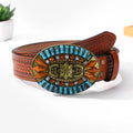Old Town Road Cowboy Belt Vintage Studded Leather Aesthetic  Belt TikTok Trendy Belt for Men and Women