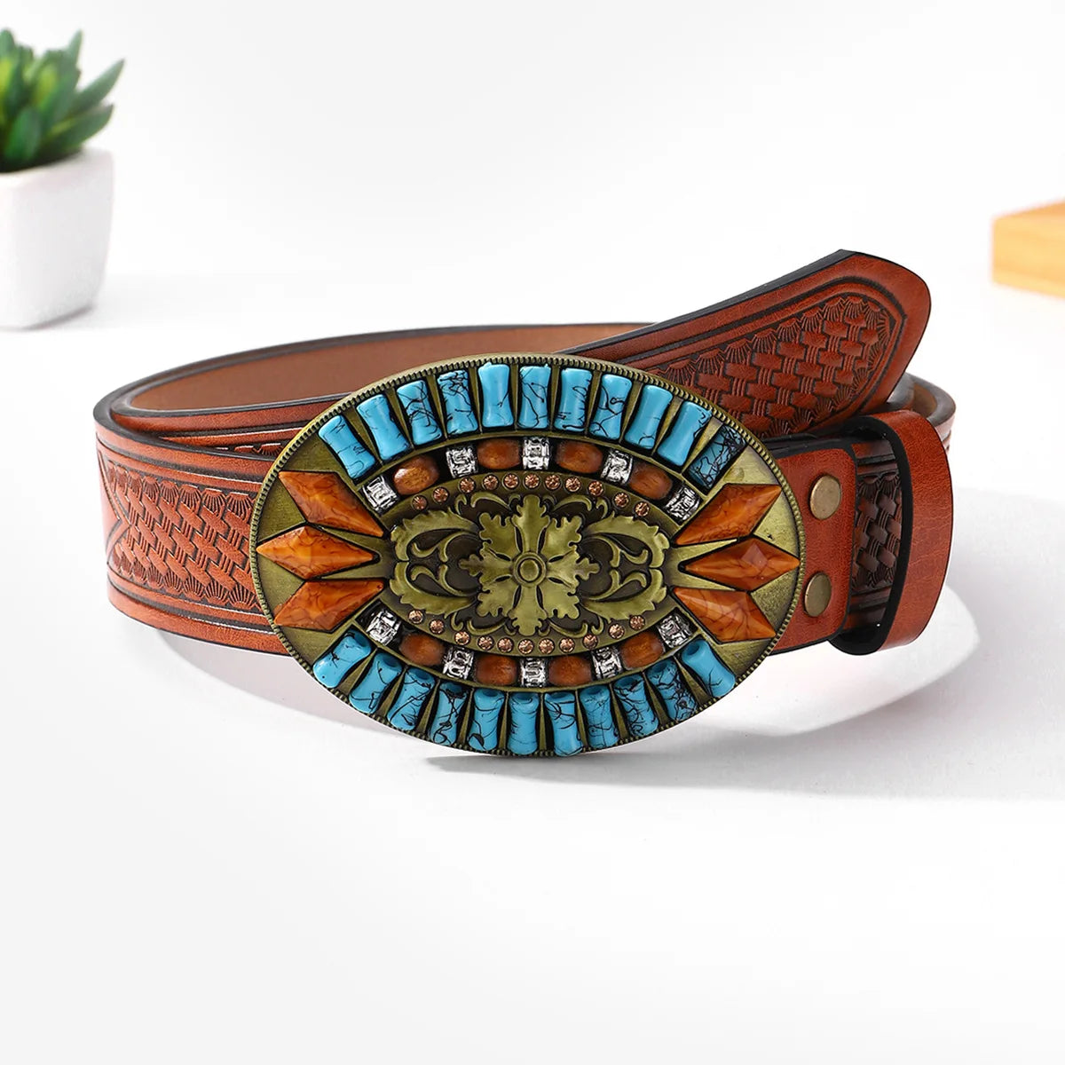 Old Town Road Cowboy Belt Vintage Studded Leather Aesthetic  Belt TikTok Trendy Belt for Men and Women