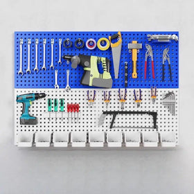 900*450mm1.0mm Square Hole Metal Pegboard Durable Wall Organizer Board for Garage Tools and Parts