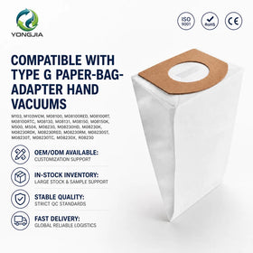 After-market Di-rt De-vil Type G Vacuum Bags Replacement Paper Dust Bags Compatible with M103 M08100 M08230RED Hand Vacuums