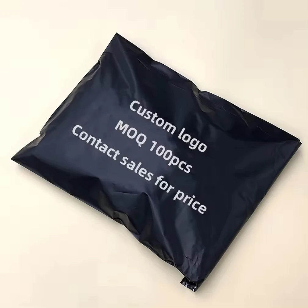 OEM & ODM Black Poly Plastic Mailer for Socks Shoes Courier Flyer Pouch Shipping Postage Bag Packaging