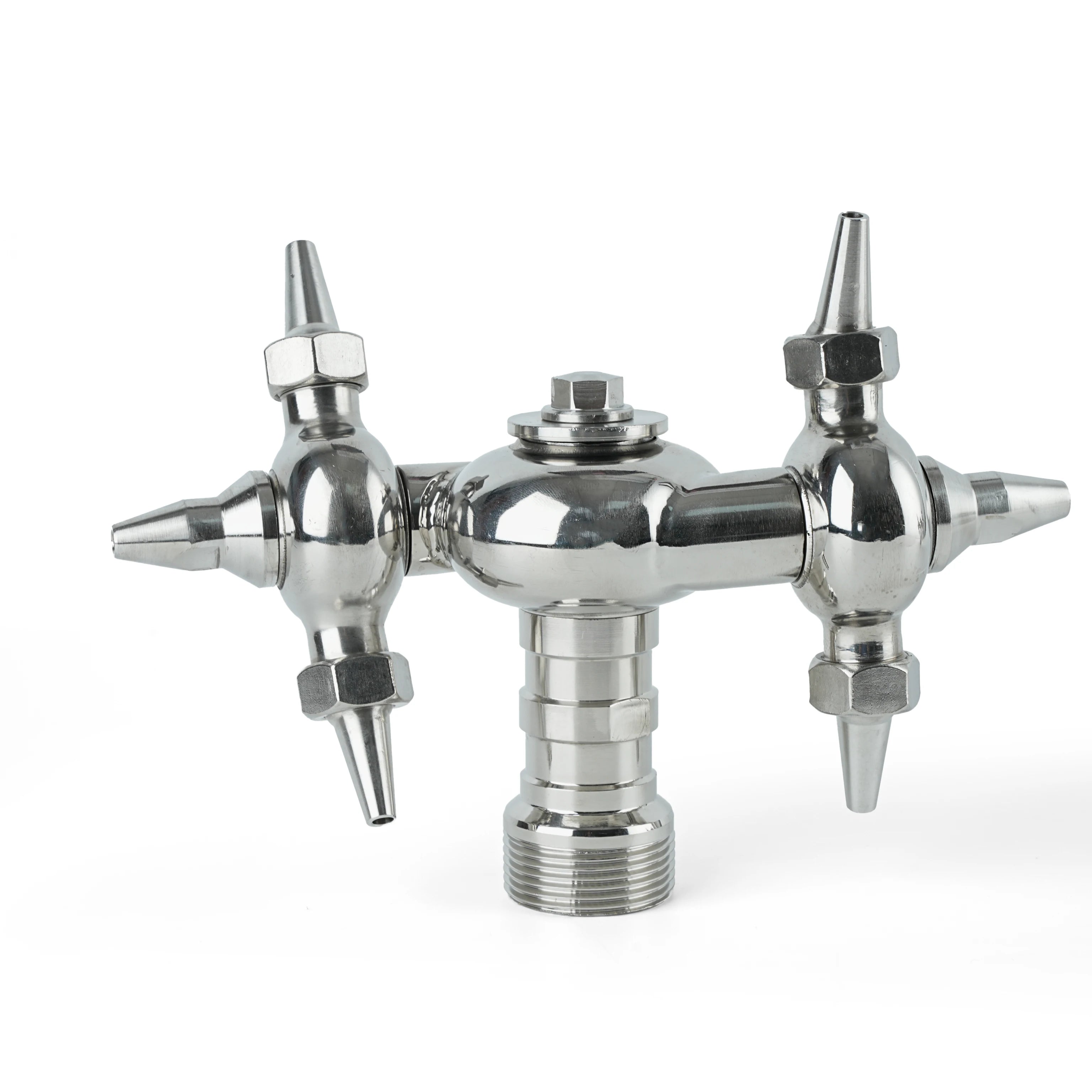 BSPT 3/4" 1" 1-1/4" 1-1/2" 2" BSPT 360 Degree Rotating Cleaning Spray Ball Double Rotating Bottle Cleaning Nozzle