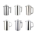 BERTILLE 304 Stainless Steel Coffee French Press 34oz Silver Color Double Wall Heat Resistant French Press Coffee Maker