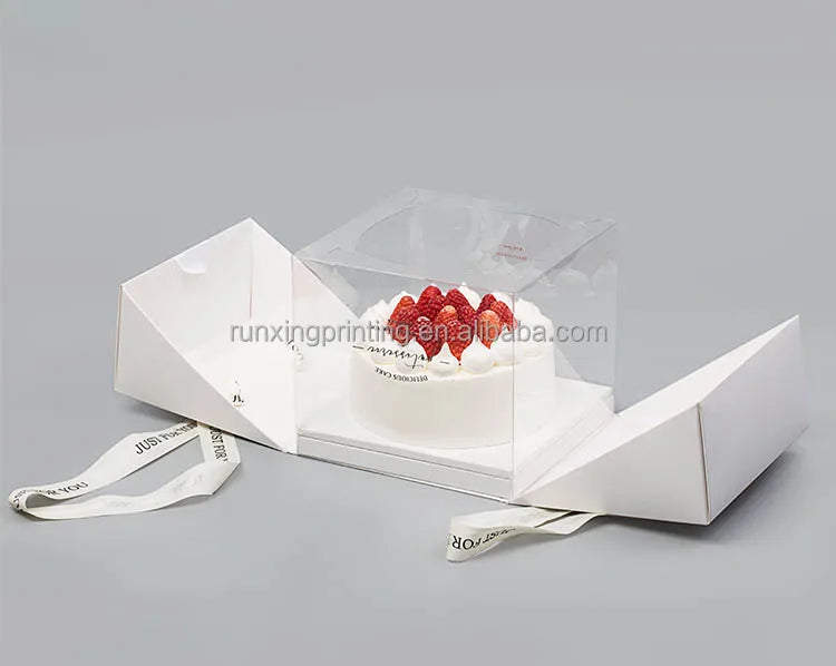 Luxury with Handle Bakery Cake Packaging Box Wholesale Disposable Paper Box for Afternoon Tea Cakes
