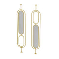 Tempered Glass Stainless Steel Metal Oval Screens Room Dividers Decorative Partitions