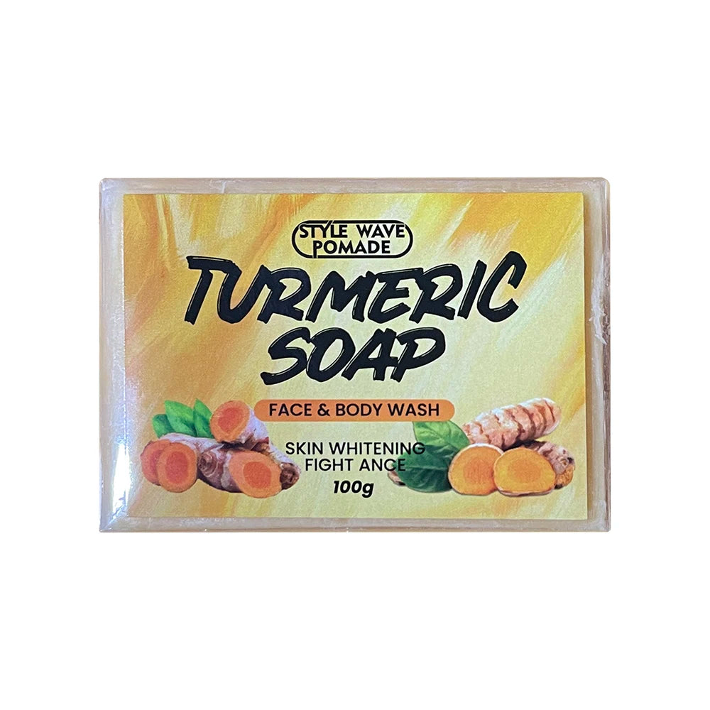 STYLE WAVE POMADE Gentle Inflammatory Smooth Skin Care Solid Turmeric Soap 100g