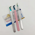 Precision Fiber Tip Grip Mega Volume Lash Tweezers 90 Degree Lash Tweezers for Eyelash Extensions Sustainable