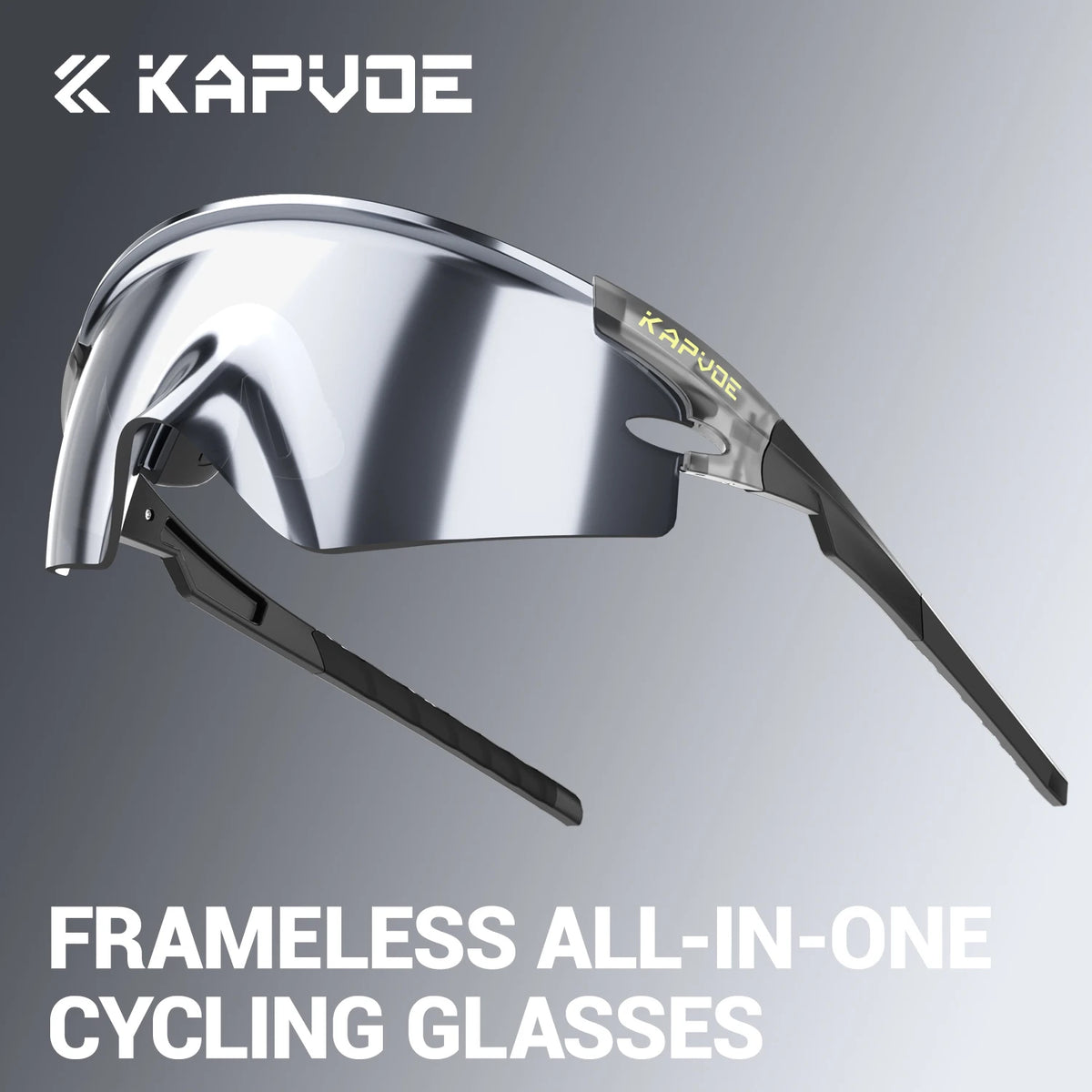For Frameless All-in-One Outdoor Cycling Glasses with Anti UV Mirrored PC Lenses Ergonomic Design for Adults MegaBDM