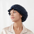 Wholesale 100% Mulberry Silk Turban Sleep Bonnet Cap Custom Logo Women's Night Sleeping Cap Long Solid Printed Winter Summer