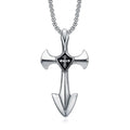 Wholesale Modern Jewelry Stainless Steel Necklace Silver Men Cross Pendant