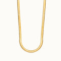 Wholesale Waterproof Stainless Steel 18k Gold Plated Snake Bone Chain Flat Herringbone Chain Choker Necklace Jewelry for Women