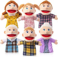 Family Hand Puppet with Open Mouth Plush Stuffed Animal for Kids PP Cotton Filling Customizable