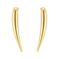 Latest 18K Gold Plated Brass Jewelry Large Geometric Long Water Drop Drop Earrings Chunky Punk for Woman Earrings E241645
