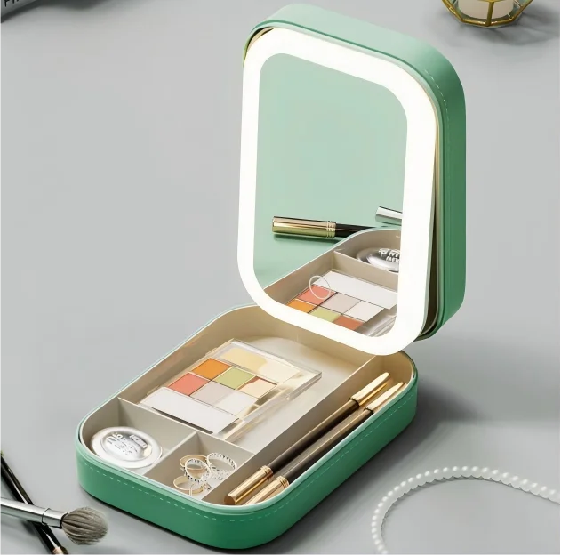 Modern LED Makeup Mirror Light Beauty Three-Color Lighting High-Definition Desktop