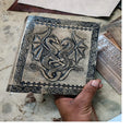 Custom Made Double Dragon Embossed Leather Journals Agate Stone Detail Portable A5/Customized Size Creative Style Handmade Paper