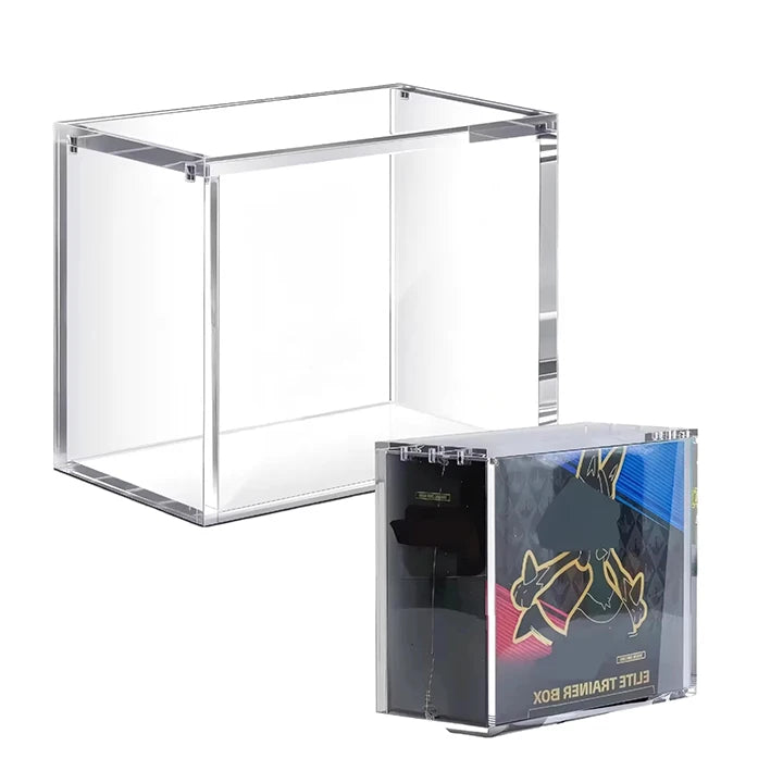 MINOR FLAWS Acrylic Elite Trainer Box Clear UV Protection Acrylic TCG ETB Display Box Acrylic Booster Cases with Magnetic Lid
