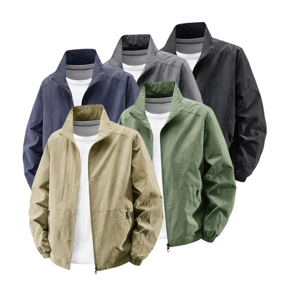 China Bangladesh Factory Price OEM Customized Logo Embroidery Plus Size Stand Up Collar Windproof Warm Outdoor Mens Jackets
