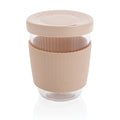 Ukiyo Borosilicate Glass Drinkware Cup with Lid and Silicone Case