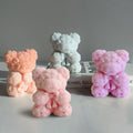 M Size Bowknot Bear Candle Silicone Mold Flower Foam Love Mold Chocolate Cake Decoration Wedding Valentine's Day Gifts