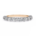Crown Wedding Ring 18K Solid Gold Round Diamond Ring Minimalist Wedding Ring Stacking Ring Valentines Day Gift for Her
