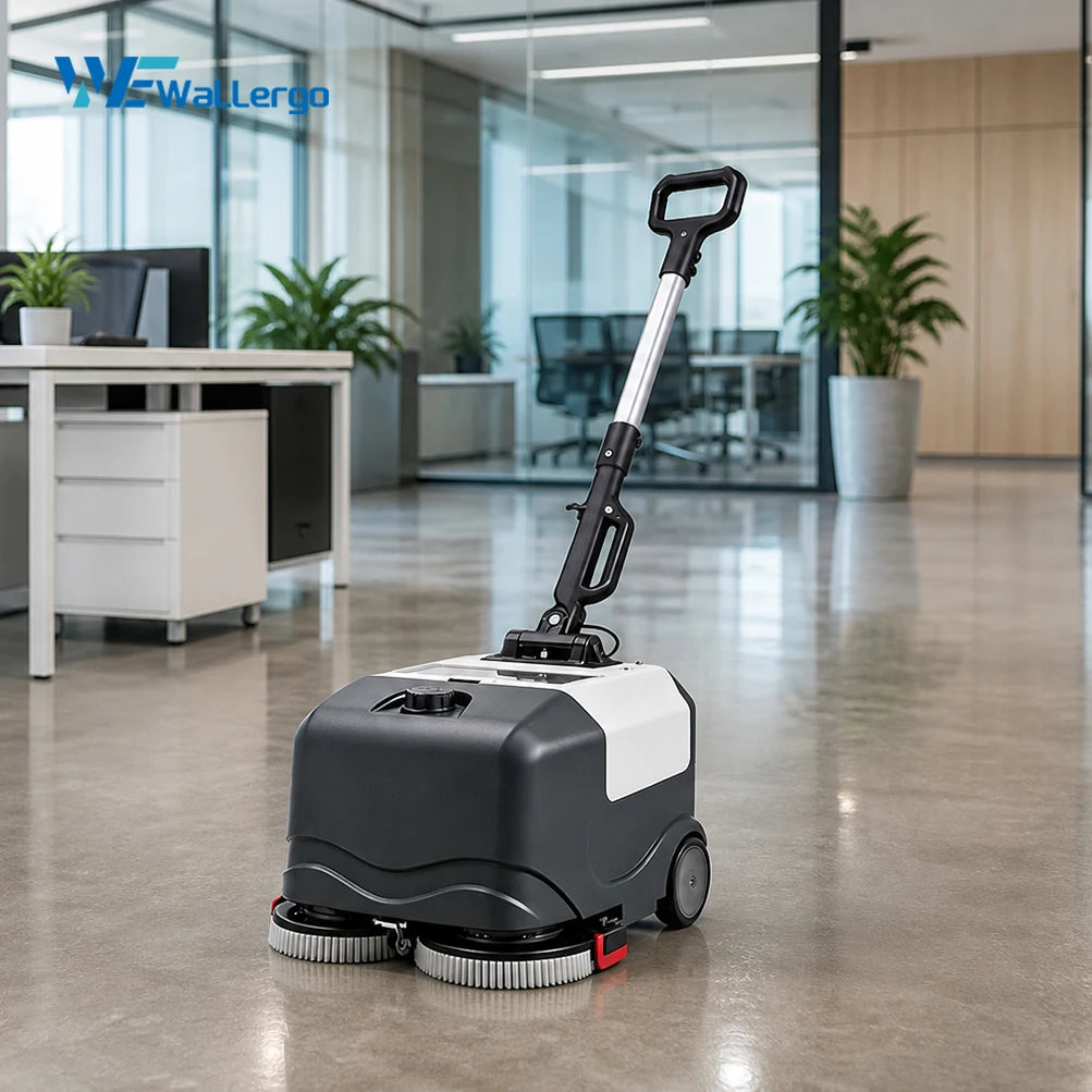 Commercial Floor Scrubber Machine 24V 430mm with 8L and 10L Water Tanks MegaBDM