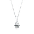 Low MOQ Women's 925 Sterling Silver Silver Plated Heart Shape Christian Charm Zircon Pendant Necklace