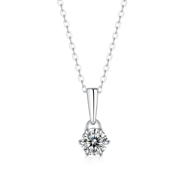 Low MOQ Women's 925 Sterling Silver Silver Plated Heart Shape Christian Charm Zircon Pendant Necklace