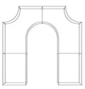 3D Triumphe Party Backdrop Stand Triumphal Backdrop for Birthday Wedding Baby Shower Party Event Photo Booth Background