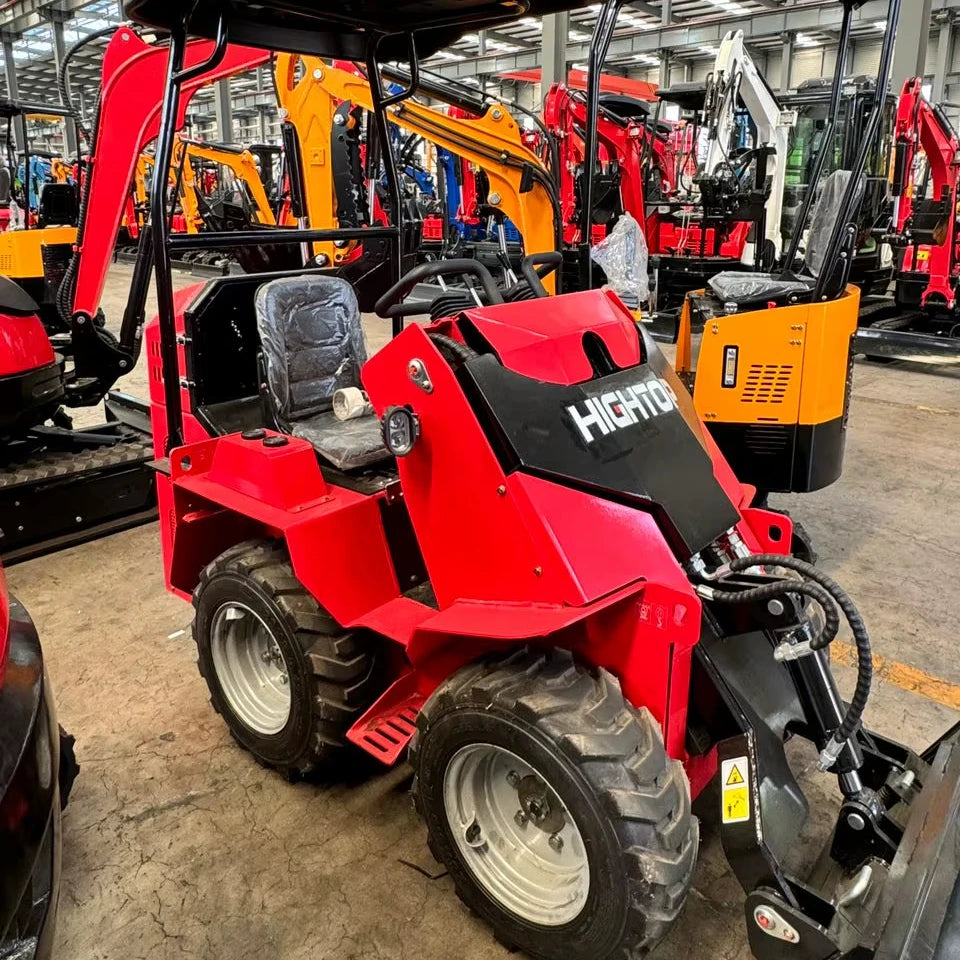 Free Shipping Hightop HTSL390 Mini Skid Steer Loader Wheel Loader Earthworks with Engine 1-Year Warranty