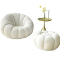 Pumpkin Lounge Sofa Chair Accent Swivel Ottoman Living Room Villa Cooling Velvet Sofa