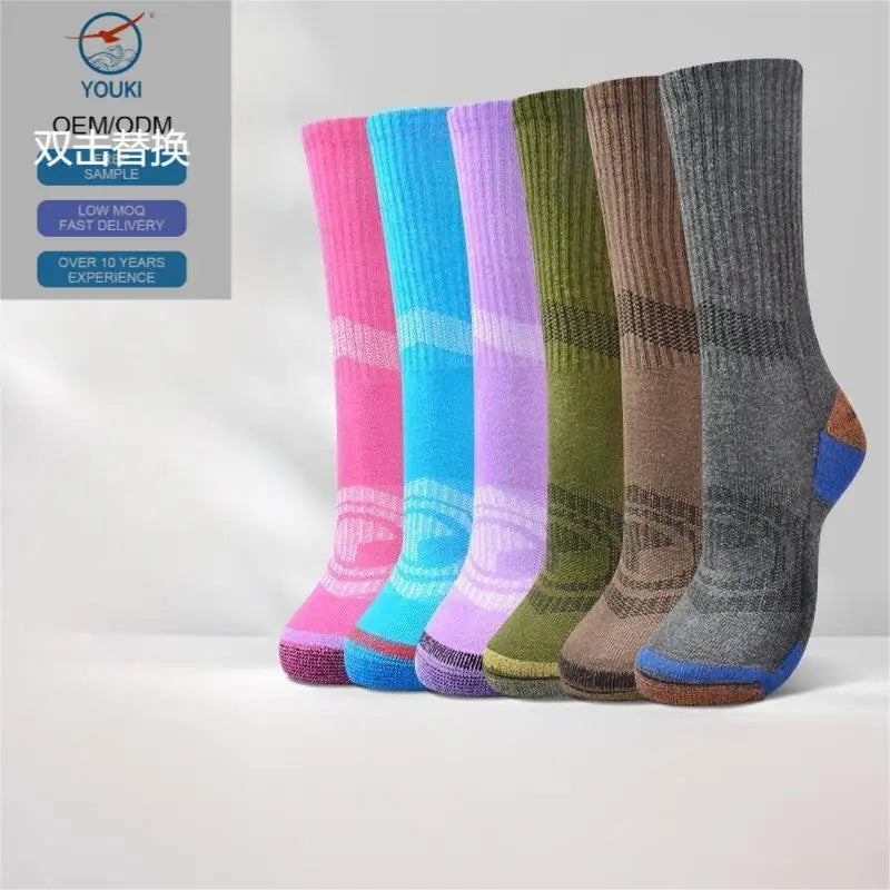 Outdoor Crew Knitted Autumn 70%cotton Quick-drying Anti-slip Wicking Hiking Socks