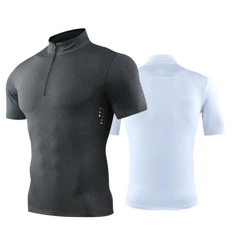 Men's Quick-Drying High Elastic Compression Sports Tights Short-Sleeved T-Shirt Lightweight Autumn Basketball Sportswear