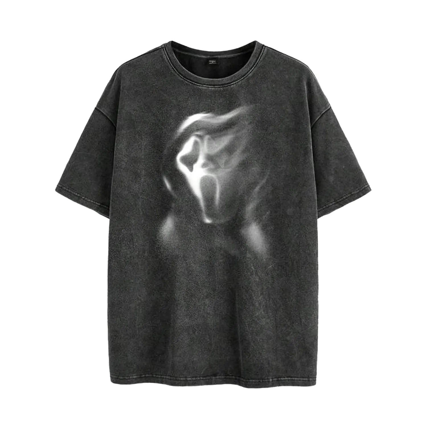 Custom Vintage Washed Black Oversized 100% Cotton Men's T-Shirts Blank Silk Screen Printing Drop Shoulder Heavyweight Worsted