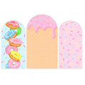 Ice Cream Candy Theme Arch Backdrop Cover Baby Shower Donut Birthday Party Photography Decoration Fabric for Festival Event
