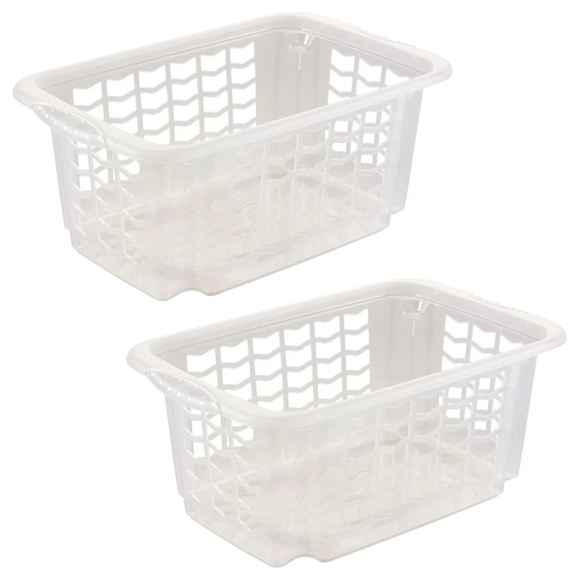 2x Storage basket Size S 30 x 20 x 13 cm Fritz Neutral transparent