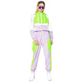 Streetwear Jogging Suit Tracksuit 2 Pieces Set Gym Fitness Sweatsuit Nylon Windbreaker Sets for Women