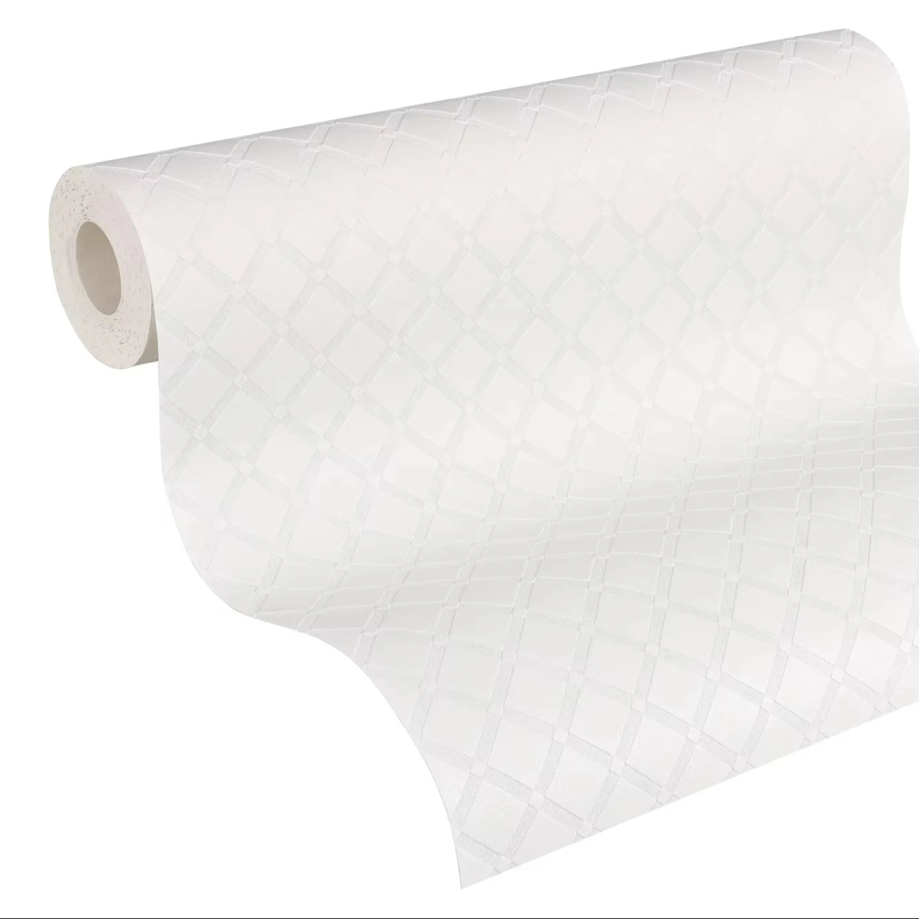 Made in Germany - Coatable Wallpaper rolls Geometric Paintable White Non Woven Vinyl Wallpaper for painting - 1005 x 053 m