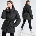2026 New Winter Women's Long Windproof Down Cotton Polyester Coat-Western Style Stylish for Students (Export)
