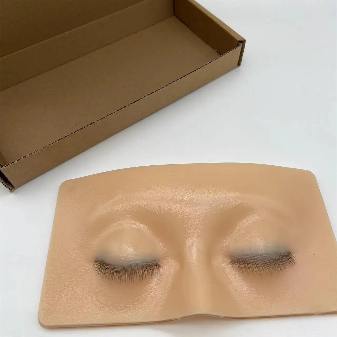 Makeup Embroidery Eyebrow Tattooing MINI Lash Extension Practice Mannequin with 3 Lash Layers 150 Roots