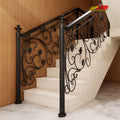 Modern Iron Stair Railing Designs for Villa Interiors Prioritizing Clean Lines Strength Minimalist Functionality