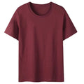 OEM Custom Logo Printed Embroidery 200g Solid Color Combed Cotton Short Sleeve Casual Versatile Thick Short Sleeve T-shirt