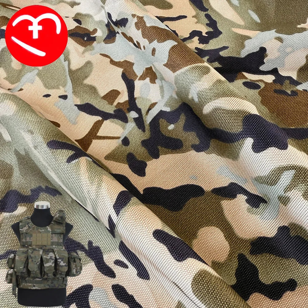 Yilian Textile Stock 600D Polyester Ink Pattern Camouflage PU Coated Waterproof Flame Retardant for Bag Tent Backpack