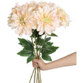 Artificial Dahlia Flowers Champagne Silk Flowers for Wedding Party Home Centerpieces Arrangements Bouquets Decoration