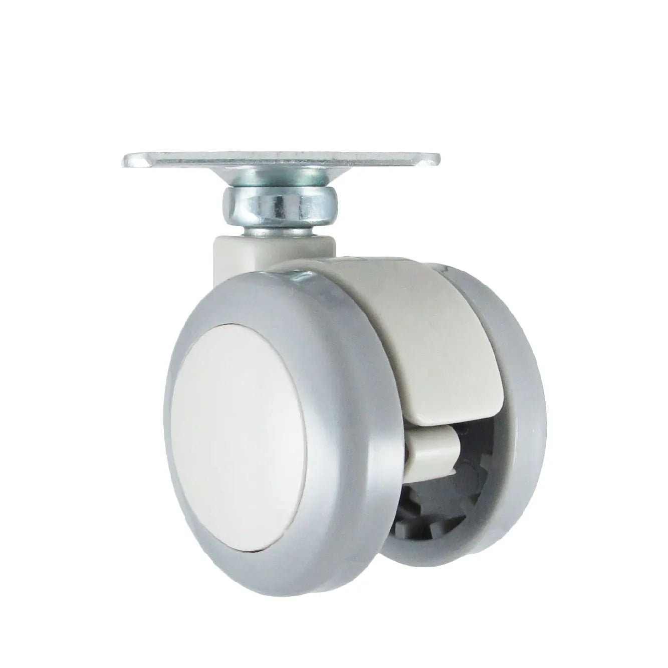 Modern 1.5 Inch Nylon Grey Caster Wheels for Office Furniture School Workshop Bedroom-Top Plate Replacement for Living Room