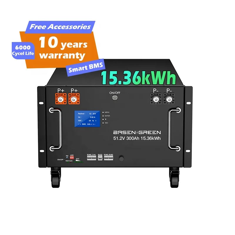 CE 51.2V 5kWh 10kWh 15kWh 20kWh Home Solar Energy System LiFePO4 Battery for Residential 48V LiFePO4 Lithium Ion Battery