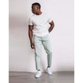 Imperio Shop Men's Straight Casual Breathable Denim Light Wash Mid Waist Water Green Jeans Size 39 Comfortable Stylish Design