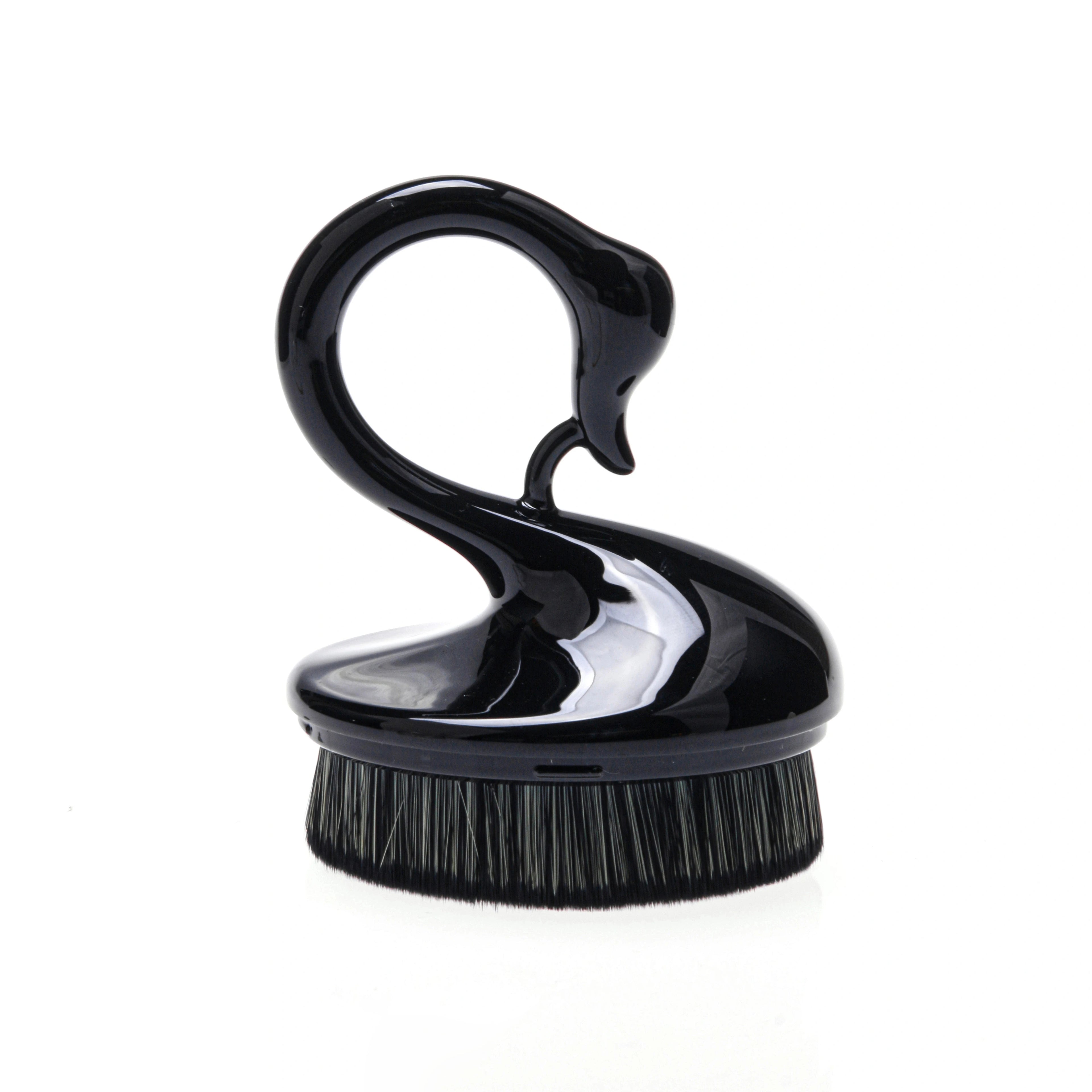 JX Hot Sale Royal Swan Shape Nail Brush Acrylic Nail Art Professional Vegan Nylon Hair Travel Portable