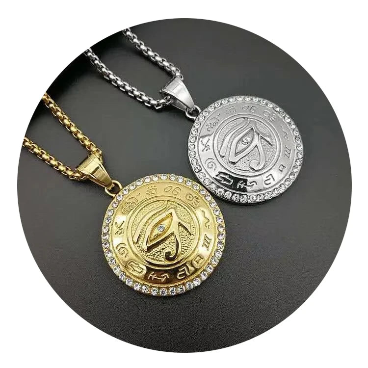 The Eye of Horus Necklace Stainless Steel 10 Years Factory Custom Modern Gold Necklace for Women Pendant Necklaces Link Chain